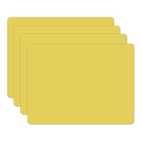 Silicone Placemats, Food-Grade Non-Slip Waterproof, Dining, Stain Resistant, Countertop Protector, Kitchen Counter Mat, Heat Resistant, Baking mat Dishwasher Safe (15.7x11.8Inch-4pack, Yellow) - color: Yellow, size: 15.7x11.8Inch-4pack