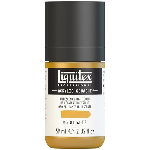 Liquitex Professional Acrylic Gouache, 2-oz (59ml) Bottle, Iridescent Bright Gold - color: Iridescent Bright Gold
