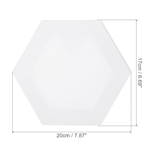 PATIKIL Paint Canvases for Painting, 2 Pack 8x7 Inch Hexagon Wood Frame Stretched Blank Art Canvas Board Panels for Acrylic, Oil, Tempera Painting, White - size: 8x7 Inch