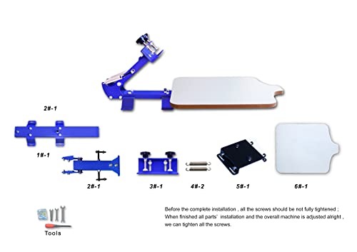 INTBUYING Screen Printing Press T-Shirt Screen Printing Machine One Color One Staion Manual with Removable Pallet Bracket