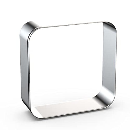 Rounded Square Cookie Cutter Set Large - 5 Inch, 4 Inch, 3 Inch, 2 Inch - Geometric Frame Plaque Cookie Cutters Shapes Molds - Stainless Steel - color: Square-Rounded Corner