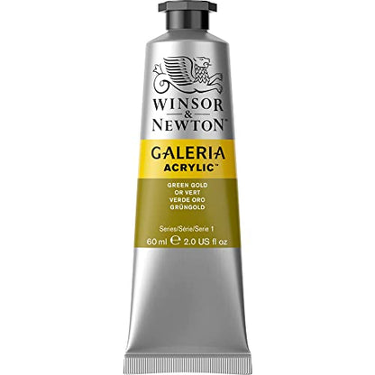 Winsor & Newton Galeria Acrylic Color, 60ml (2-oz) Tube, Green Gold - color: Green Gold, style: 2-oz Tube