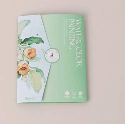 JURHSDEGD Breathly Watercolor Paint Kit for Adults & Beginners, All-in-One Travel Painting Book, Portable Creative Gift for Stress Relief (Flowers) - color: flowers