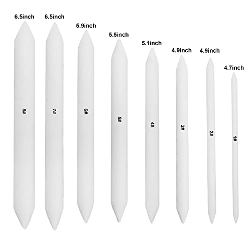 Clobeau Artist Blending Stump Pencil Drawing Blending Stick Smudging Stump Art Smudger Drawing Pastel Smudger Tortillon Stump Paper Stump Blending Charcoal Art Blenders Pencil Graphite Pencils 22PCS - color: 22PCS
