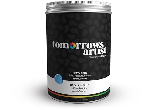 TA: Brooks Blue, Heavy Body Eco-Friendly Acrylic Art Paint 250ml/8.45oz Jar - color: Brooks Blue, size: 8.5 Fl Oz (Pack of 1)