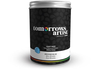 TA: Brooks Blue, Heavy Body Eco-Friendly Acrylic Art Paint 250ml/8.45oz Jar - color: Brooks Blue, size: 8.5 Fl Oz (Pack of 1)