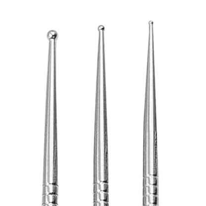 3pcs Sculpture Modeling Tools, Stylus Clay Tools, Dotting Sculpting Modeling Tools Set, Double Ended Metal Ball, Cake Decoration Tools