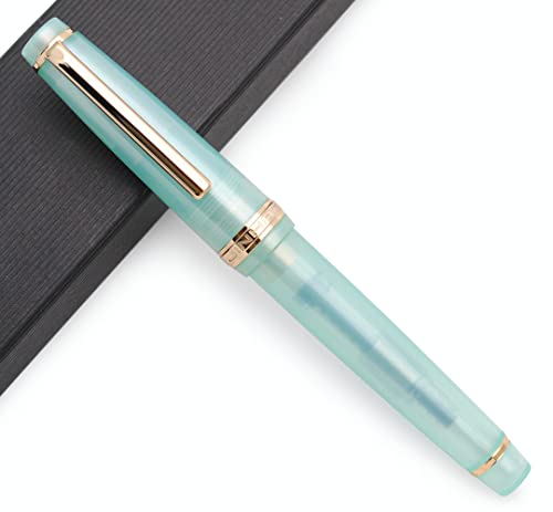 JINHAO 82 Fountain Pen with Gold Clip (F Nib 0.5mm, Lake Baikal Blue) - color: Lake Baikal Blue