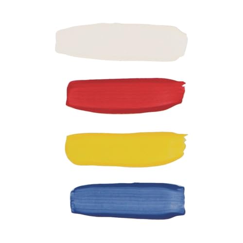 S&S Worldwide Color Splash! Liquid Tempera Bulk Paint, Primary Colors & White, 4 FREE Paint Pumps, 128oz (Gallon) Bottles, Arts & Crafts, School, Camp, For Kids & Adults, Non-Toxic, Set of 4.