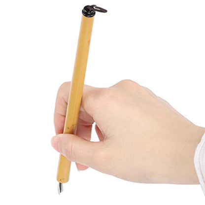 AYNEFY Comic Dip Pen Set, 5Pcs Wooden Handle Calligraphy Dip Pen Set with 5 Nibs Artist Cartoon Pen Set Cartoon Painting Tool Manga Dip Pen Signature Pen (1-5 nib set) - size: 1-5 nib set