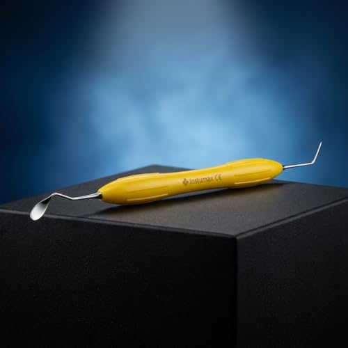 Solo Anterior Instrument Yellow Silicone Handle Precision Contouring and Modeling Tool Stainless Steel Double Ended Design for Educational and Professional Set of 10