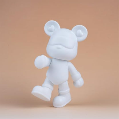 DIY (9+13 Inch, Blank Mold) Fluid Bear + Keychain Painting Set, Teddy Bear Figure for Creative Fluid Art and Home Decoration - size: 13 Inch