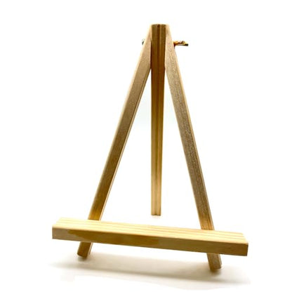 9.5 Inch Adjustable Mini Wood Tripod Easel Stand Small Tabletop Wooden Easel Painting Easel Stand Triangle Tabletop Canvas Holde Painting Canvas Painting Holder for Cards Phone Artist Photo Artworks