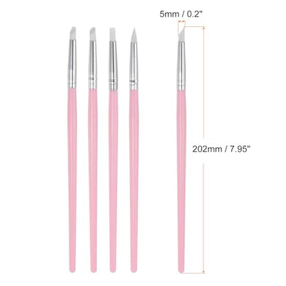 HARFINGTON 10pcs Silicone Clay Sculpting Tool Clay Sculpting Shaper Rubber Tip Shaping Pen Pottery Clay Shaping Carving Tool for Ceramic Sculpture Polymer Clay, White