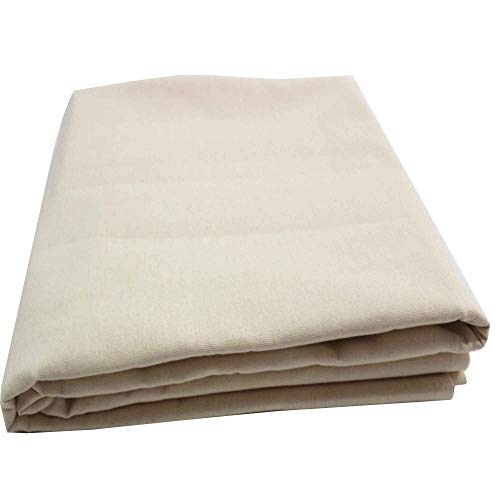 Mybecca Unprimed Cotton Canvas Fabric 7oz Natural Duck Cloth 63" Wide, Sold by the Yard - size: 1 YARD