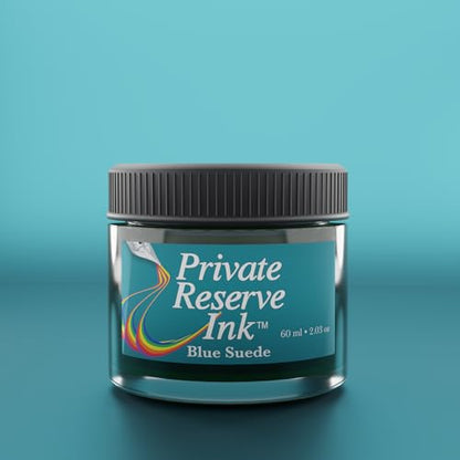 Private Reserve Premium Fountain Pen Ink, 60ml Bottle, Blue Suede | Premium fountain pen ink with smooth flow, rich color, and reliable everyday writing performance. - color: Blue Suede