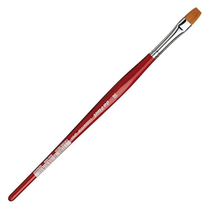 da Vinci Watercolor Series 5880 CosmoTop Spin Paint Brush, Flat Synthetic with Red Handle, Size 10 (5880-10) - size: Size 10, style: Flat
