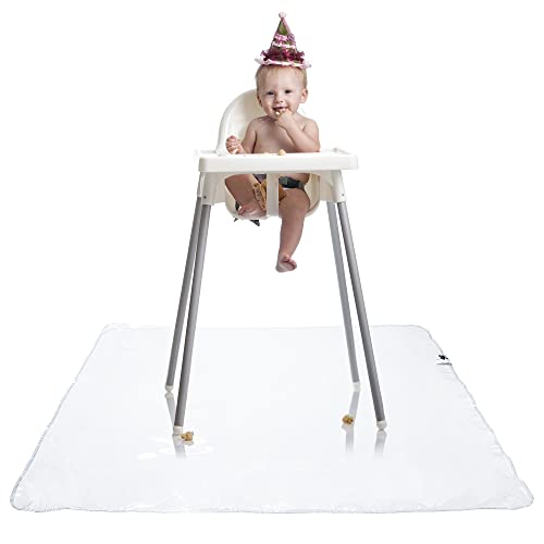 Graco Under High Chair Mat, 50", Clear, Pack of 1 | Waterproof & Washable, Plastic, Food/Spill Catcher, Eating, Painting & Art Floor Cover - color: Clear, size: Pack of 1