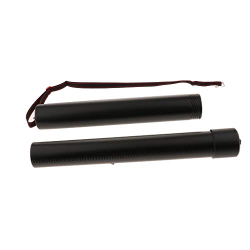 Drawing Tube Blueprint Case Telescoping Art Tube Middle Plastic Black Storage Tube Expands from 20 to 35 Inches Waterproof Poster Tube with Strap