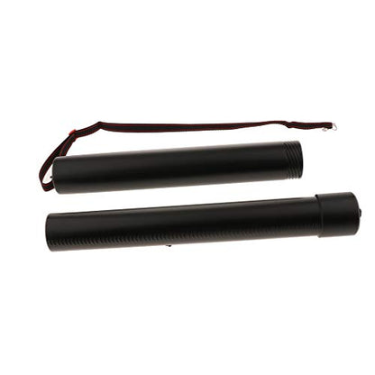 Drawing Tube Blueprint Case Telescoping Art Tube Middle Plastic Black Storage Tube Expands from 20 to 35 Inches Waterproof Poster Tube with Strap