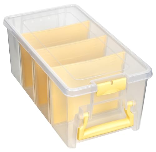 ArtBin 6925JY Semi Satchel with Yellow Accents Storage Container, Clear - color: Yellow, size: Pack of 1