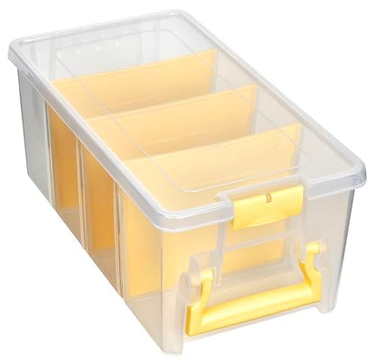 ArtBin 6925JY Semi Satchel with Yellow Accents Storage Container, Clear - color: Yellow, size: Pack of 1