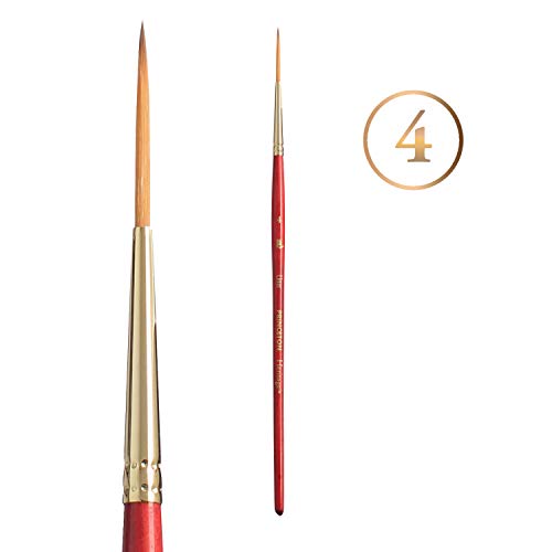 Princeton Heritage Liner Brush, Synthetic, Short Handle, Size 4, 1 Count - size: Size 4
