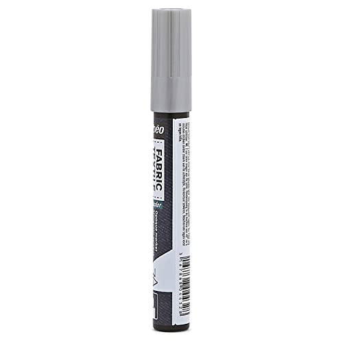 Pebeo 7A Marter Fabric Marker, 4 mm, Silver - color: Silver