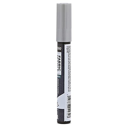 Pebeo 7A Marter Fabric Marker, 4 mm, Silver - color: Silver