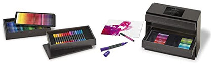 Faber-Castell Limited Edition Dark Satin Cassette, Multicoloured, Wooden Case Of 396, For Art, Craft, Drawing, Sketching, Home, School, University, Colouring