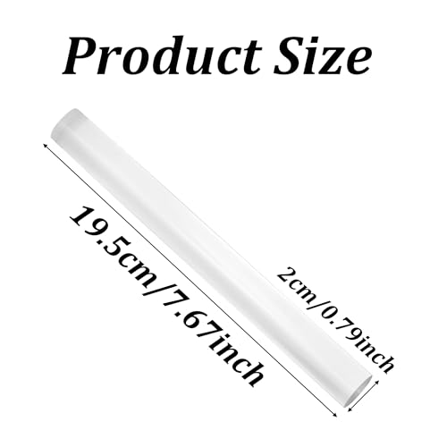pson Clear Polymer Clay Roller, Non-Stick Rolling Pin Acrylic Tube, Thickness Rings Clay Tools for DIY Crafts/Art Supplies (19.5 * 2cm)