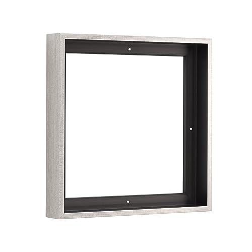 Pixy Canvas Floater Frame 4x4 for 1-1/2 (1.5) inch Deep Canvas Paintings/Canvas Prints/Wood Canvas Panels/Wall Art/Wall Decor/Home Decor/Artwork (Antique Silver, 4 x 4 inch, Square) - color: Antique Silver, size: 4 x 4 inch