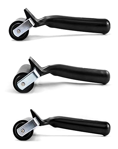 QWORK Soft Rubber Brayer Rollers for Printmaking, Painting, 3-Pack of Art Tools 2-3/8", 4", 6" - size: 2-3/8"+ 4"+ 6"