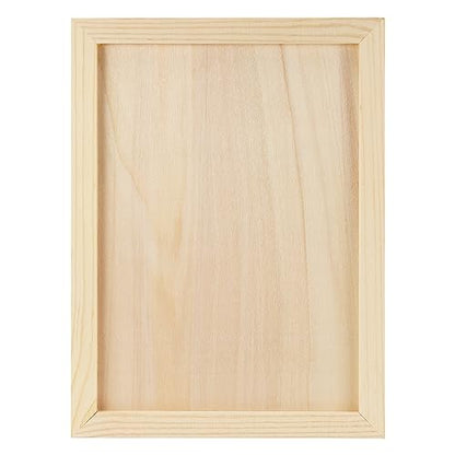 10 Pcs 9 x 12 Inch Wood Panel Canvas Bulk, Unfinished Wood Canvas Panels, Wood Cradle Boards for Painting, Pouring Art, Crafts