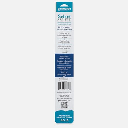Princeton Select Artiste Palette Knife, Small Blend, Satin Turqouise Handle, No. 10, Metal, 1 Count - style: Small Blend No. 10