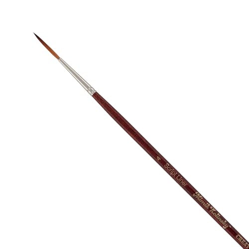 Creative Mark Mimik Kolinsky Watercolor Brush - # 4 Script Liner - Long Handle Synthetic Paint Brush - Handmade in Germany - Synthetic Sable Paint Brushes for Professional Artists - Animal-Friendly - size: 4