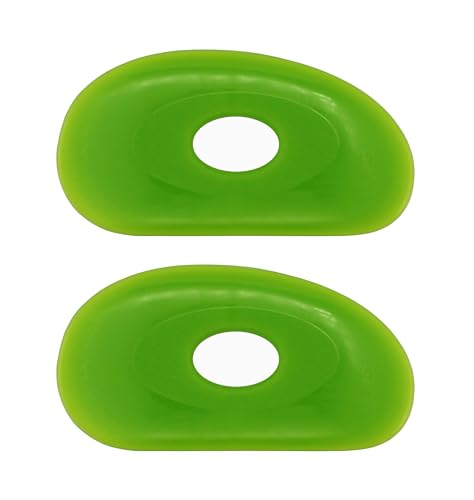Creative Hobbies 2 Pack of Medium Firm Silicone Pottery Rib | Ceramic Sculpting Tool for Smooth Finishing and Removing Finger Marks - Essential Tool for Potters (Shape 0) - color: Shape 0