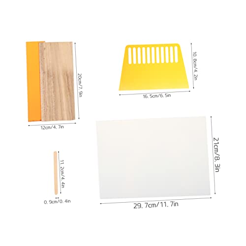 Gadpiparty 1Set Screen Printing Starter Kit DIY with Durable Ink Squeegee and Scraper for Easy Printmaking and Craft Projects