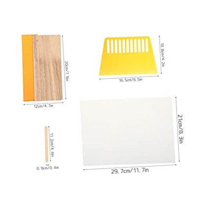 Gadpiparty 1Set Screen Printing Starter Kit DIY with Durable Ink Squeegee and Scraper for Easy Printmaking and Craft Projects