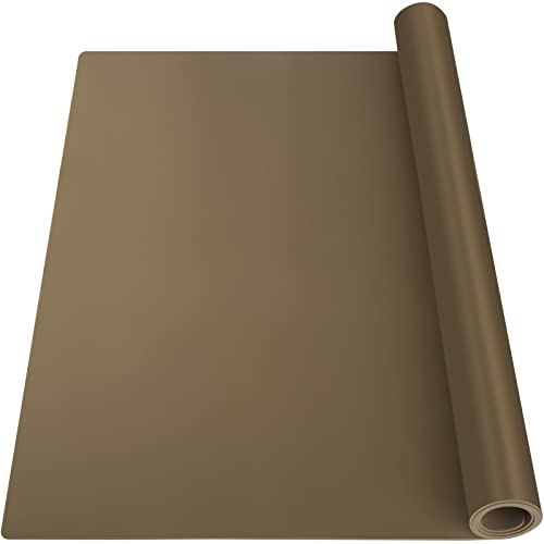 Silicone Mats for Kitchen Counter, Nonslip Silicone Mats for Crafts Countertop Protector Heat Resistant Mat (78.7” x 24” x 0.08”, Taupe) - color: Taupe, size: 78.7"L x 24"W