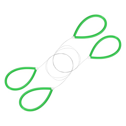 HARFINGTON Pottery Wire Tool 6Pcs 17.72" Standard Clay Wire Cutter Cutting Pottery Tools with Rubber Handle for Clay Cutting Sculpting Cheese Dough Tools, Green - color: Green