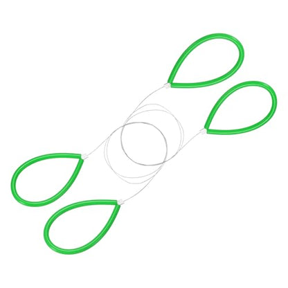 HARFINGTON Pottery Wire Tool 6Pcs 17.72" Standard Clay Wire Cutter Cutting Pottery Tools with Rubber Handle for Clay Cutting Sculpting Cheese Dough Tools, Green - color: Green