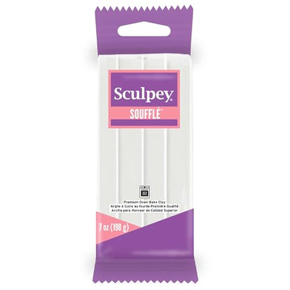 Sculpey Soufflé: Polymer Clay: Igloo - 7oz Pack - Suede Finish, Lightweight Oven Bake Clay, Non-Toxic, Sculpting, Jewelry & Craft Projects, Supplies