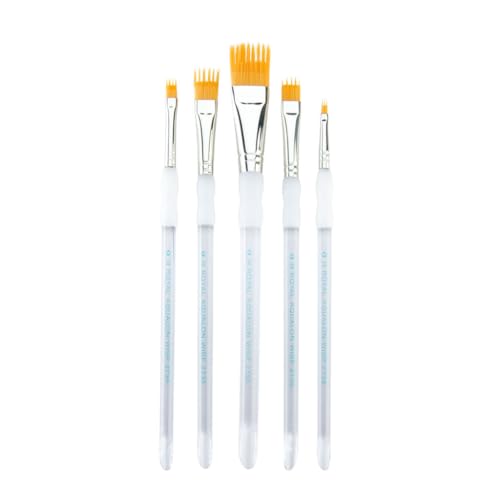 Royal & Langnickel Aqualon Wisp Flat Artist Brush Set, 5-piece - style: Flat