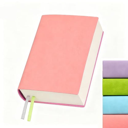 Blank Journal Notebook 720 Pages A6 Unlined Plain Sketchbook No Lines Soft Leather Pocket Blank Notebook for Women Drawing Book Memo Writing Sketch Diary Notebook 3.9 × 5.5(Pink Blank Notebook) - color: Pink Blank Notebook