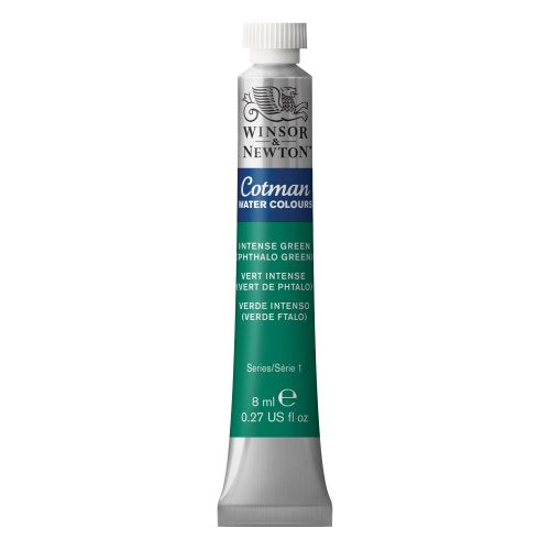 Winsor & Newton Cotman Watercolor Paint, 8ml (0.27-oz) Tube, Intense Phthalo Green - color: Intense Phthalo Green, style: 0.27-oz Tube
