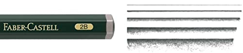 Faber-Castell Supreme Artist Quality Castell 9000 Jumbo Graphite Single Pencil, with Extra Thick 2B 5.3mm Lead - style: 2b