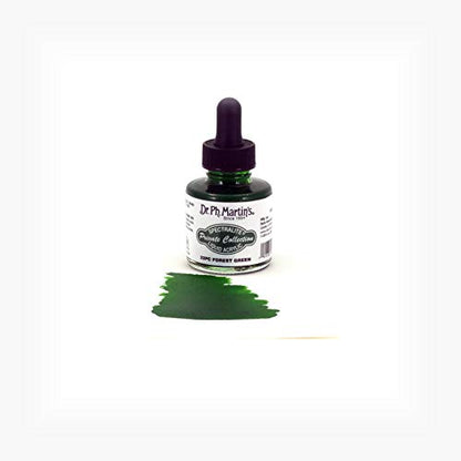 Dr. Ph. Martin's Spectralite Private Collection Liquid Acrylics (22PC) Arcylic Paint Bottle, 1.0 oz, Forest Green, 1 Bottle