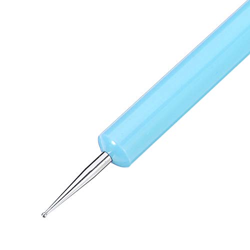 5 pcs/Set Soft Pottery Clay Tool Silicone & Stainless Steel Two Head Sculpting Polymer Modelling Shaper Art Tools Blue