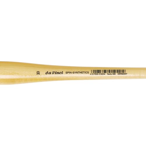 da Vinci Watercolor Series 488 CosmoTop Spin Paint Brush, Round Synthetic with Lacquered Natural Handle, Size 10 (488-10) - size: Size 10, style: Round Quill